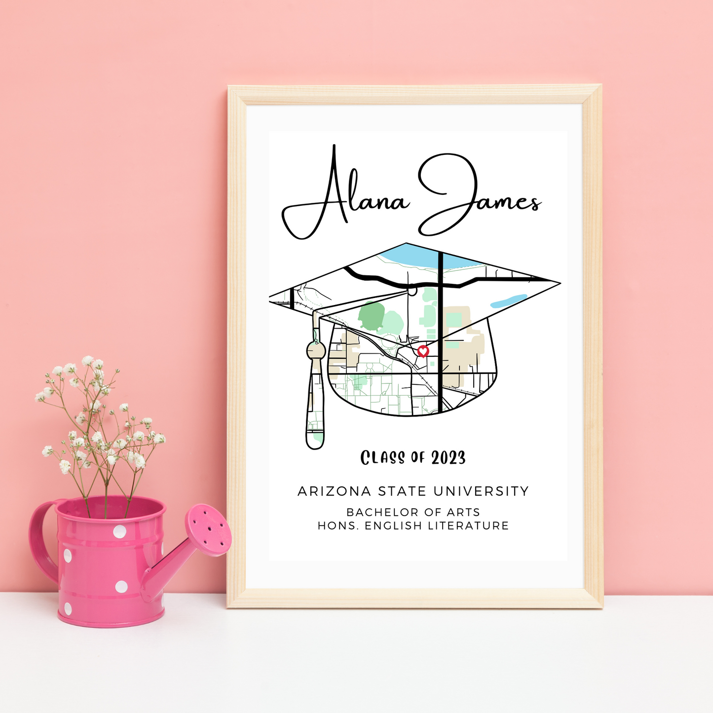 Graduation Map Illustration