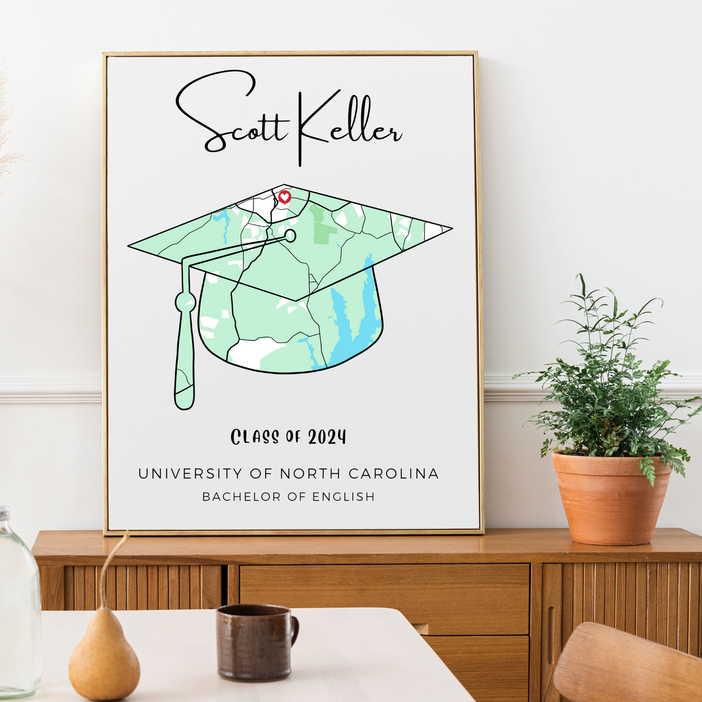 Graduation Map Illustration