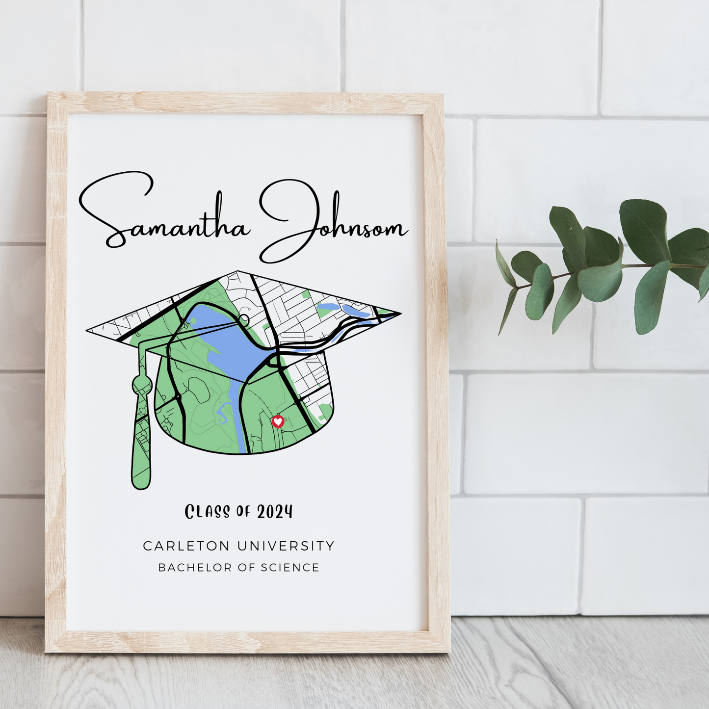 Graduation Map Illustration