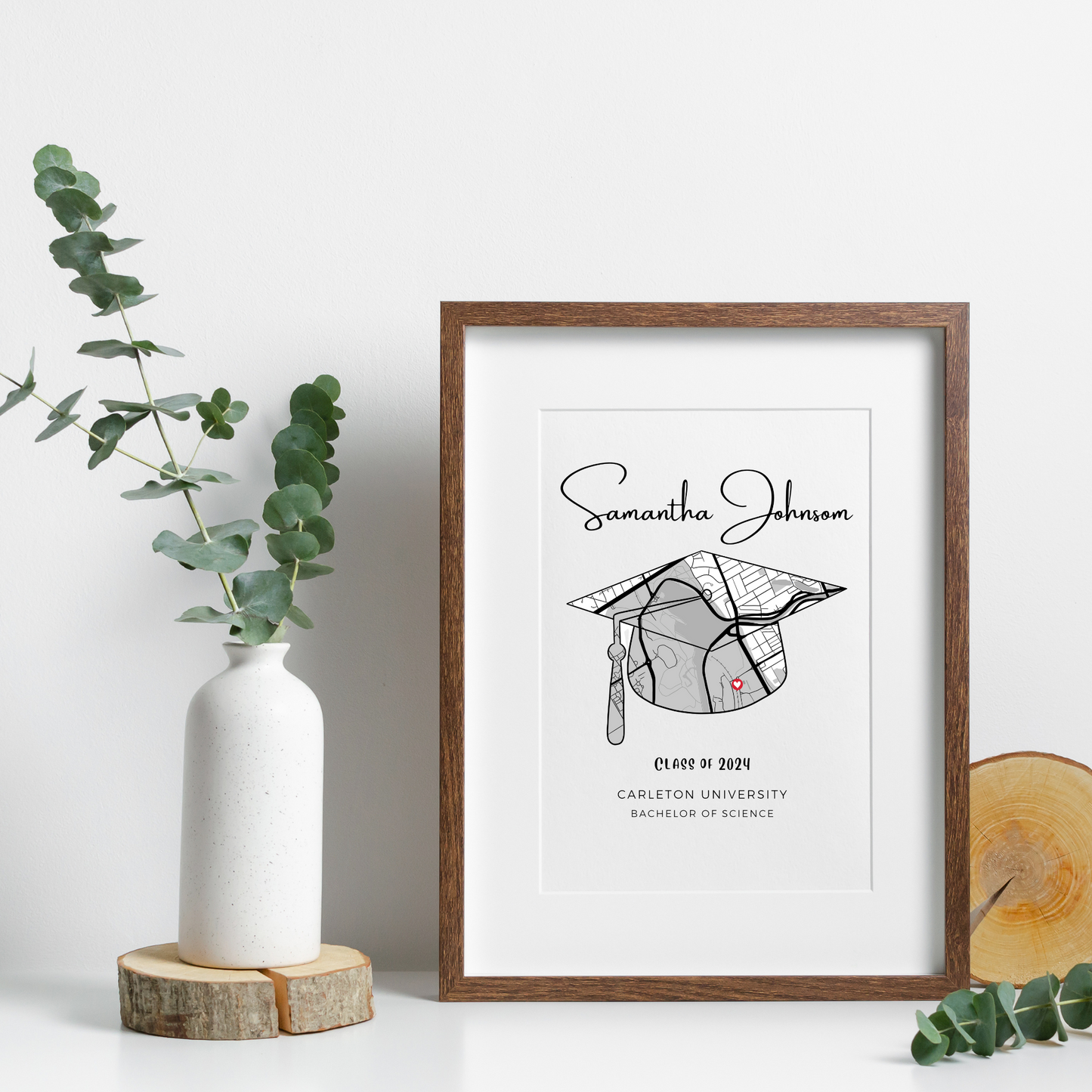 Graduation Map Illustration