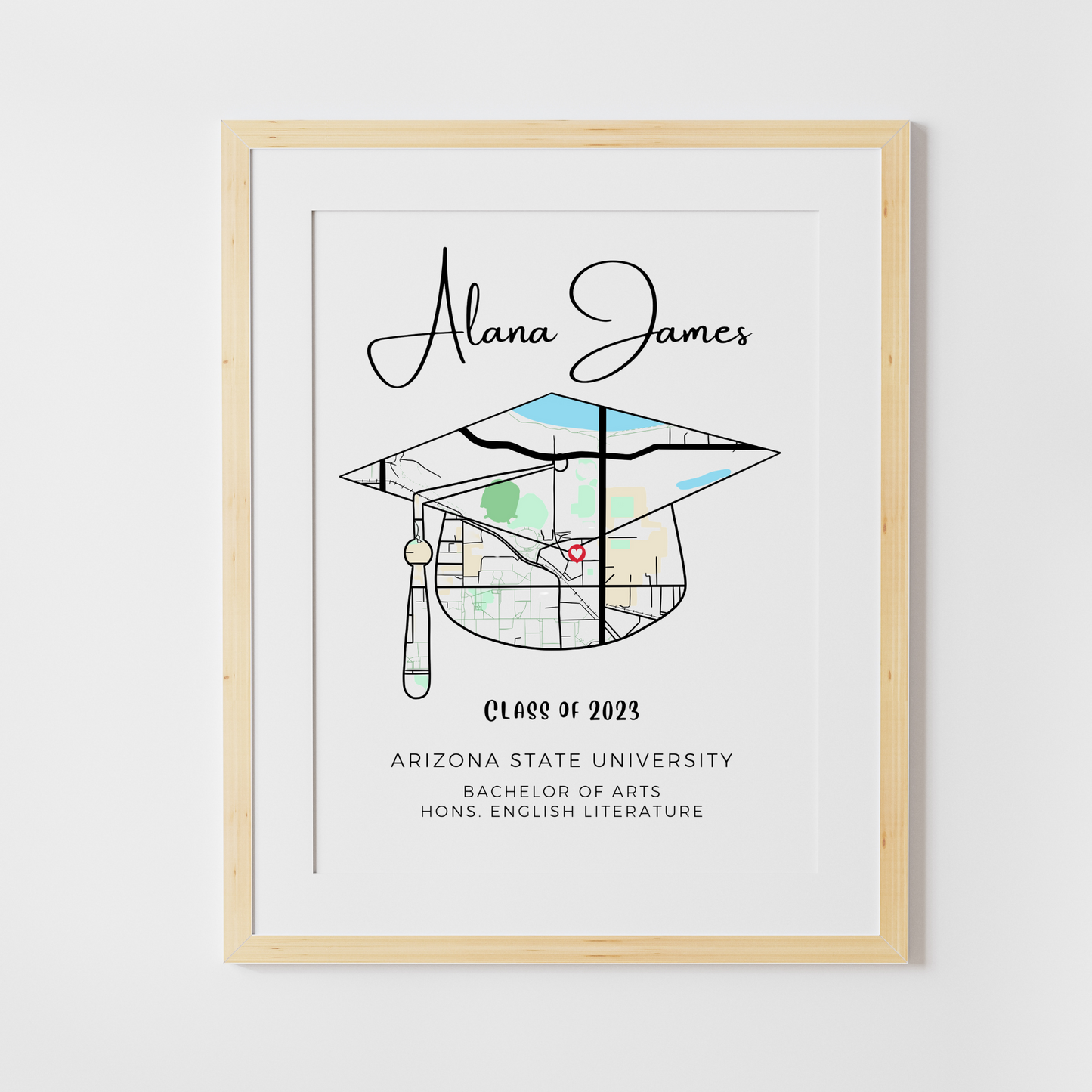 Graduation Map Illustration