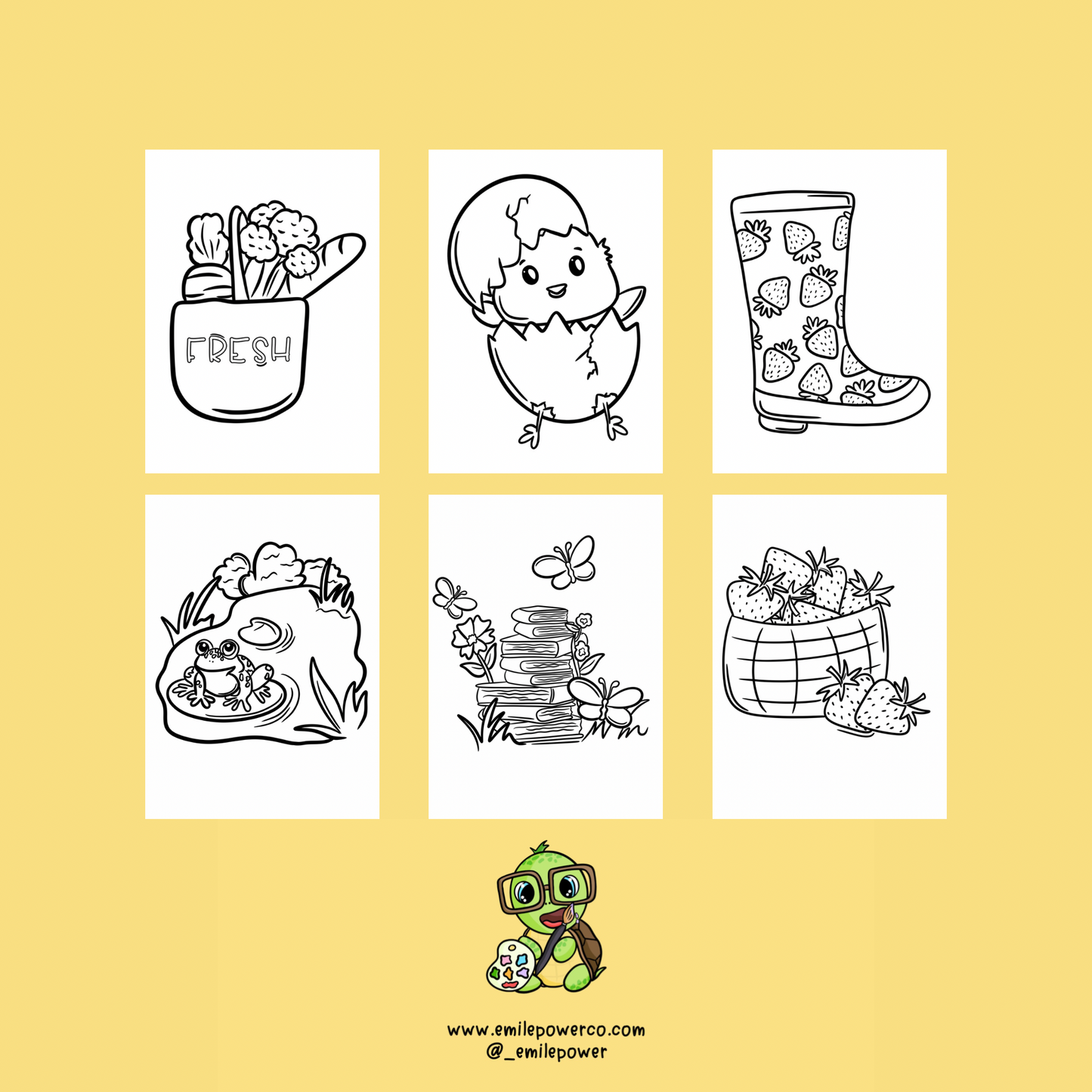 Simple Spring Bloom Colouring Book- DIGITAL