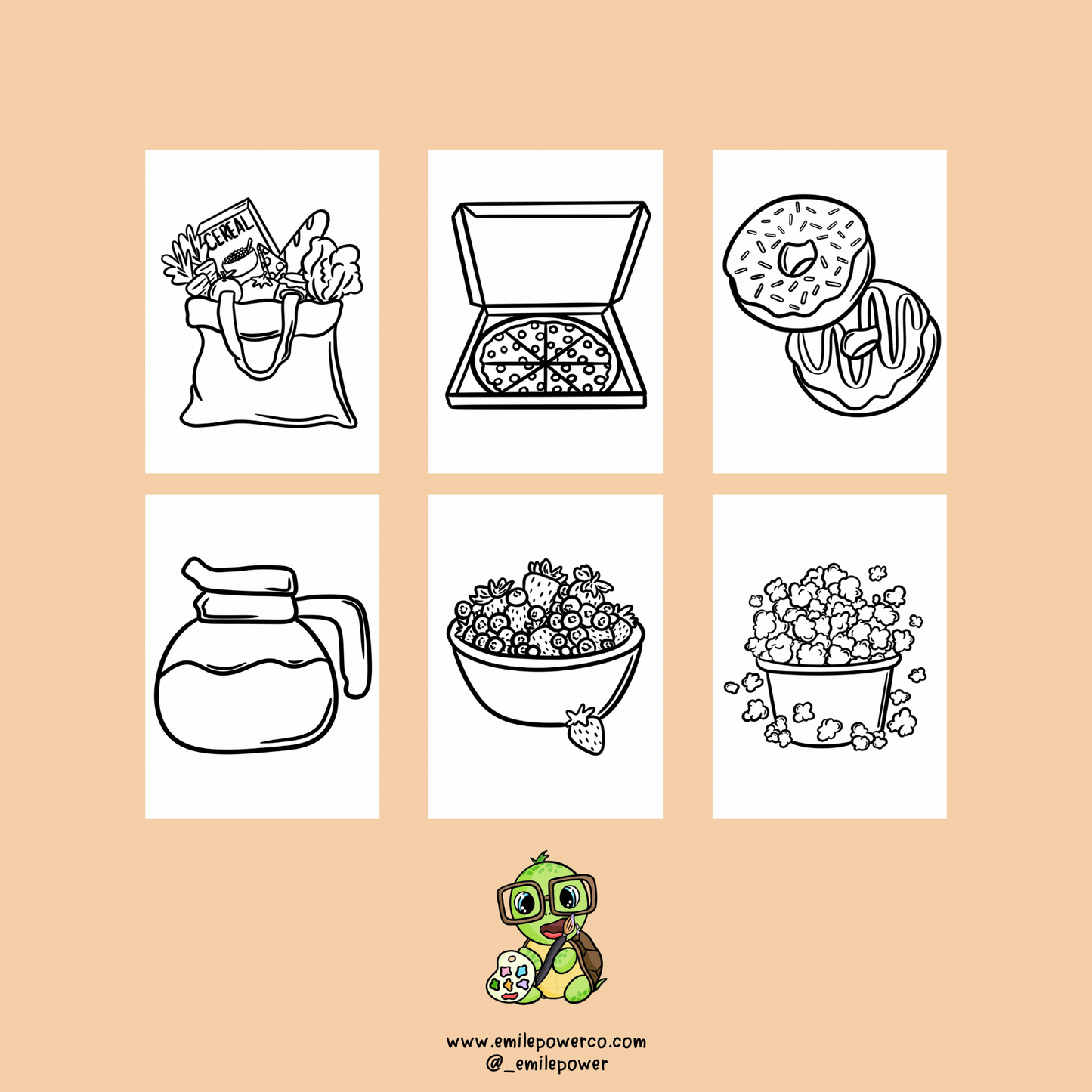 Food & Treats Colouring Book- DIGITAL