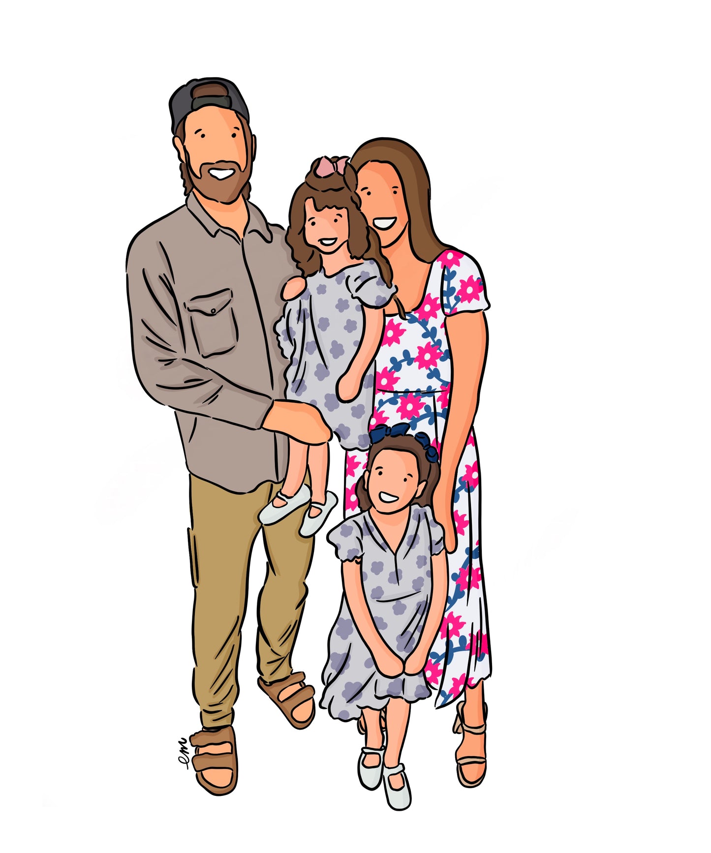 Family Cartoon Illustration