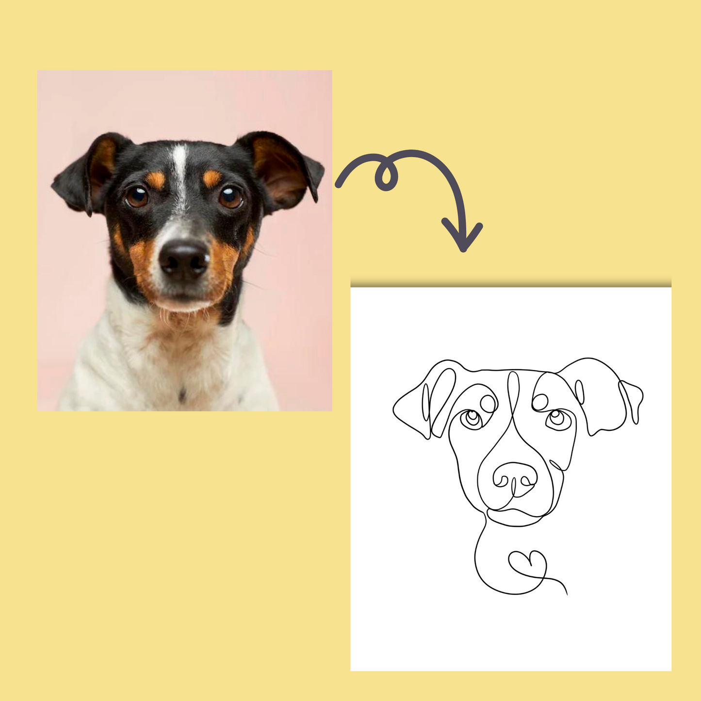 Custom One Line Pet Illustration