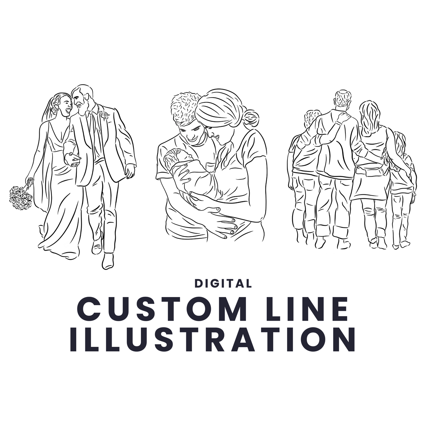 Minimalistic Line Drawing Keepsake