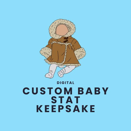 Custom Baby Stat Keepsake Illustration