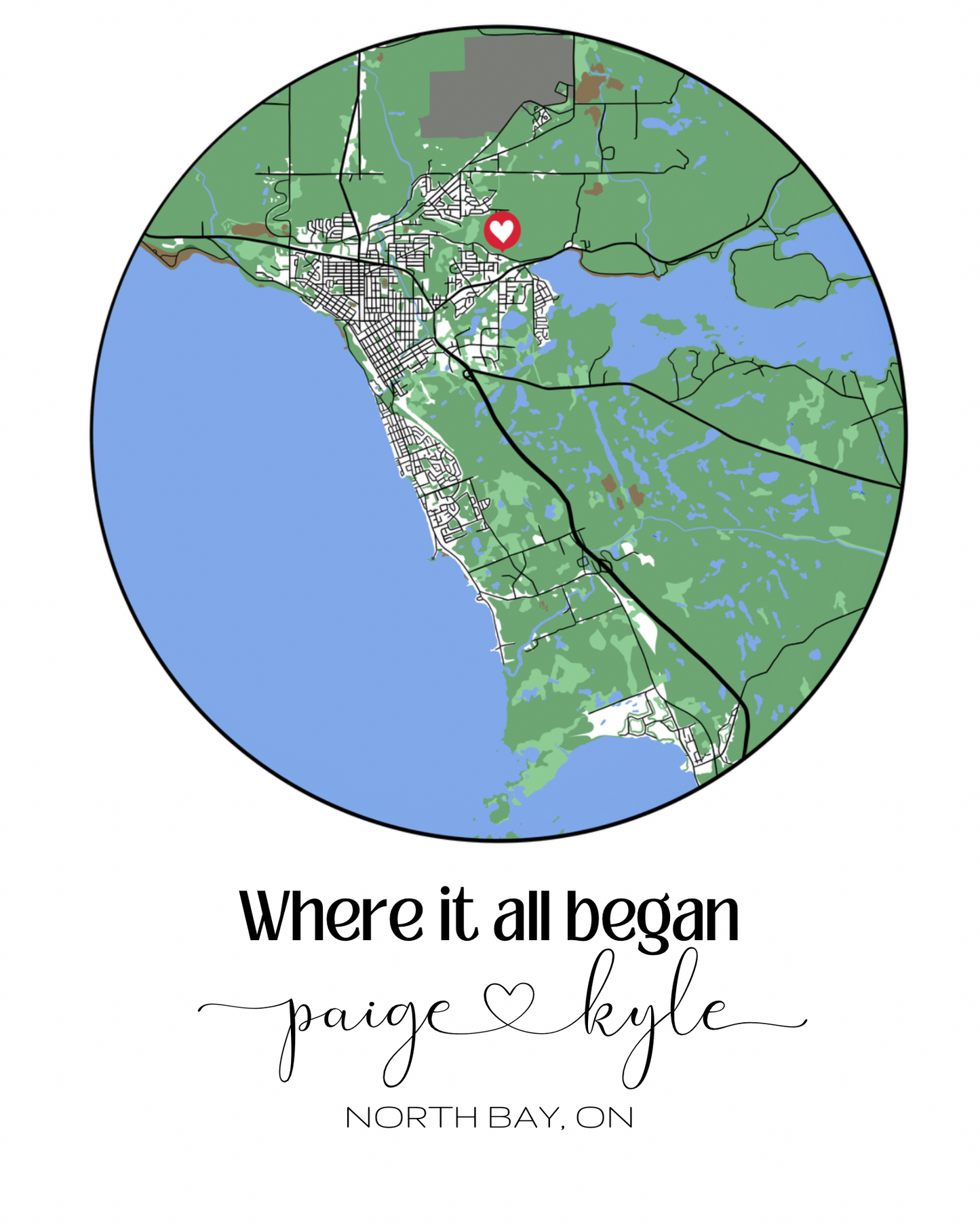 Where It All Began Map | Custom Digital Illustration