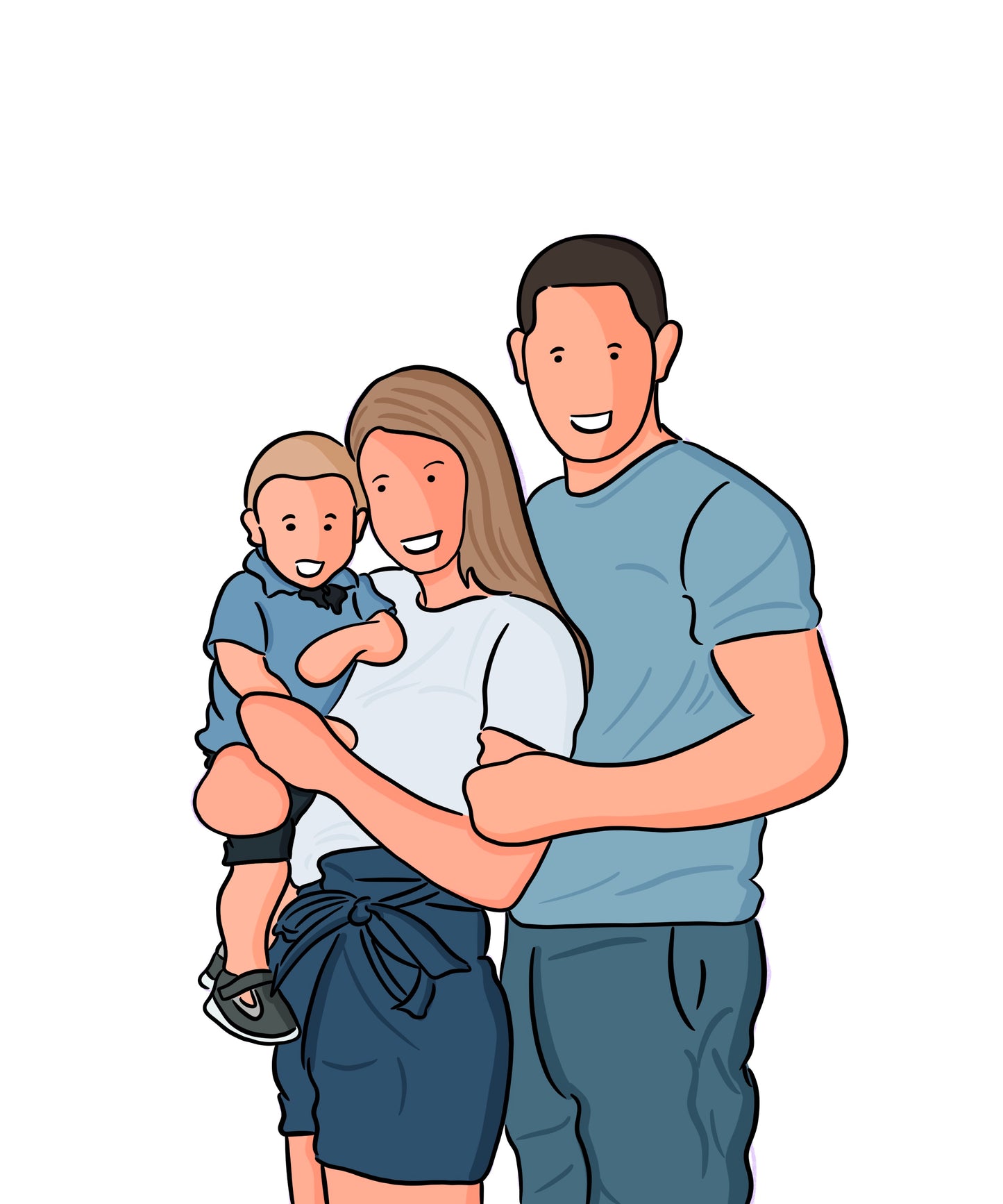 Family Cartoon Illustration