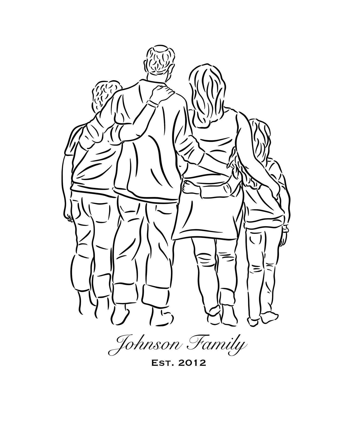 Minimalistic Line Drawing Keepsake