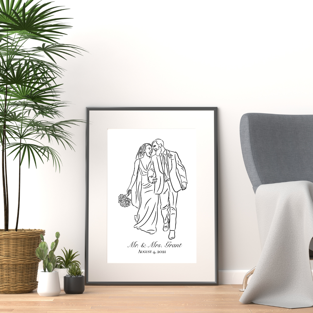 Minimalistic Line Drawing Keepsake