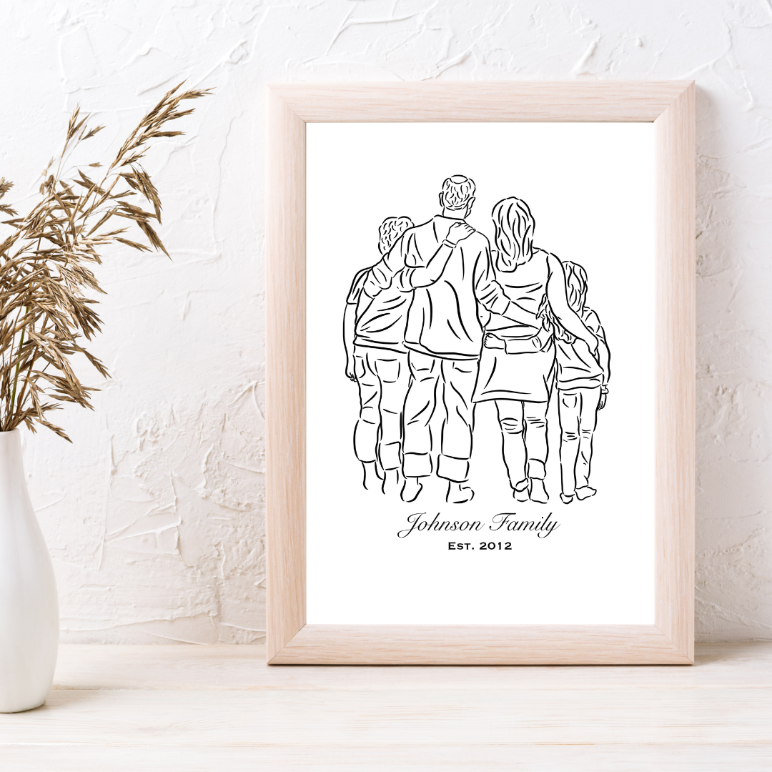 Minimalistic Line Drawing Keepsake