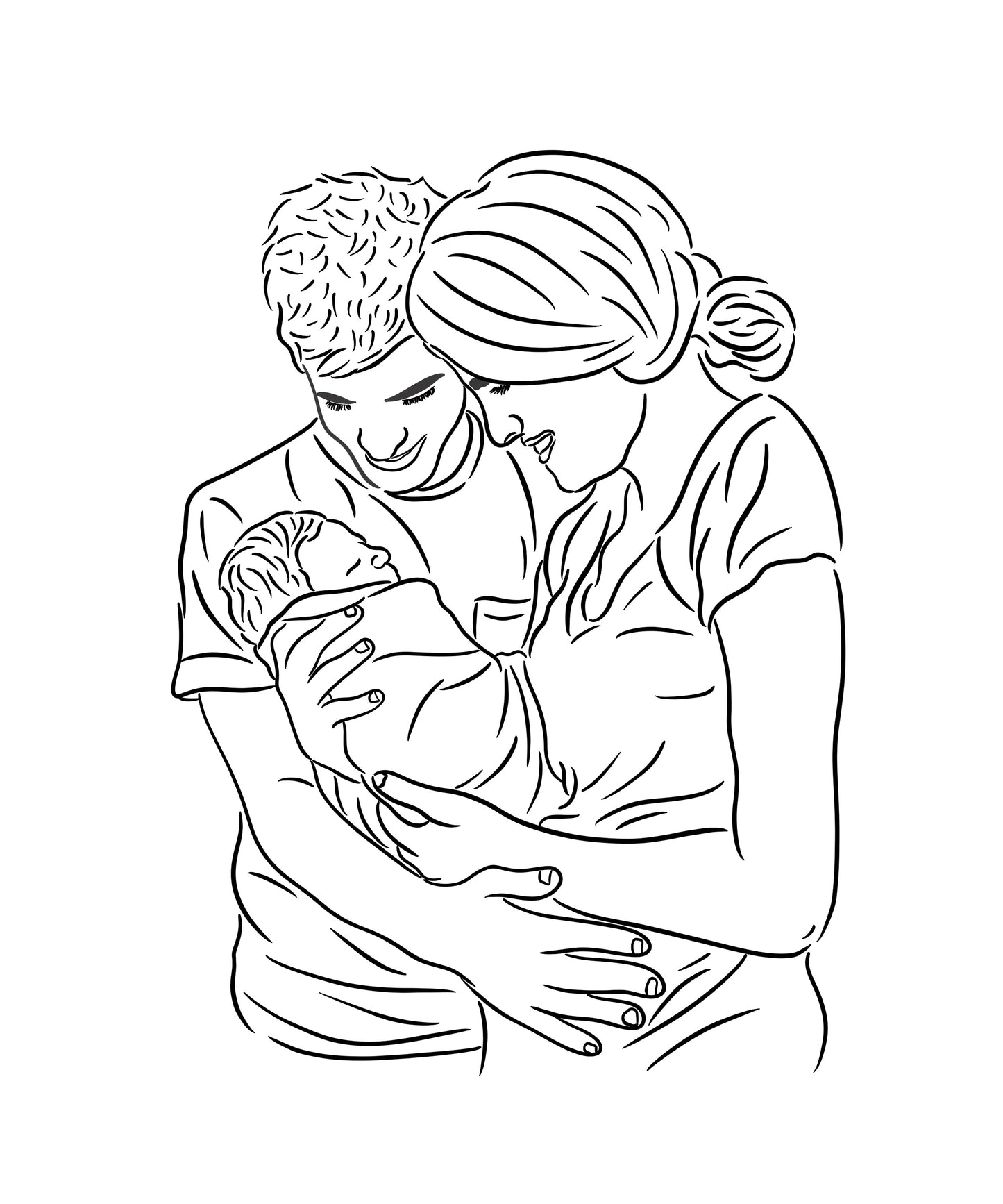 Minimalistic Line Drawing Keepsake