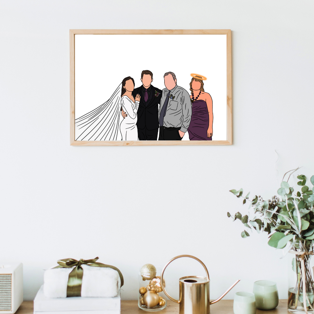 A Custom Wedding Memorial Illustration