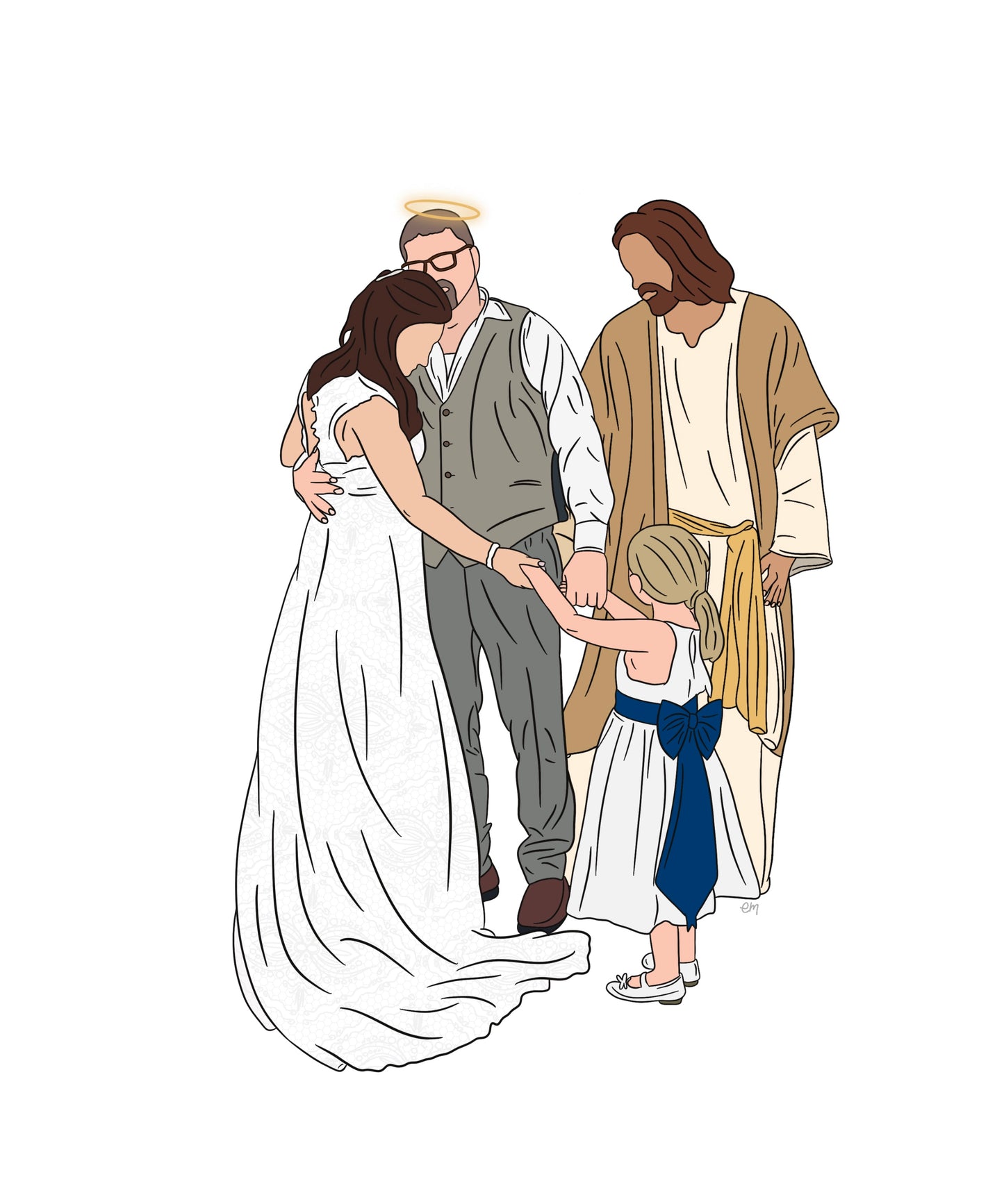 A Custom Wedding Memorial Illustration
