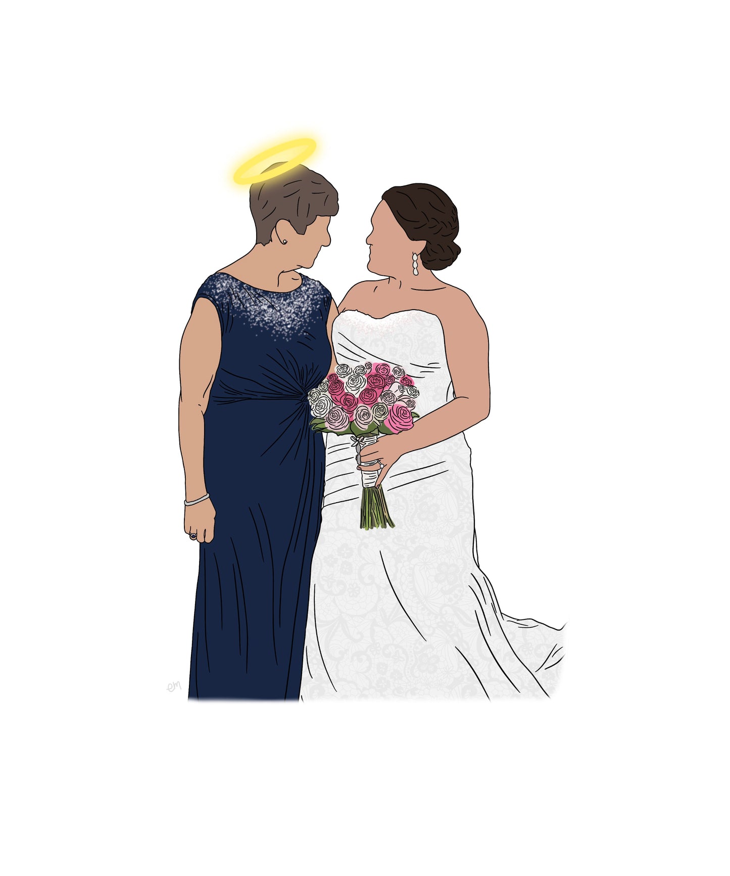 A Custom Wedding Memorial Illustration