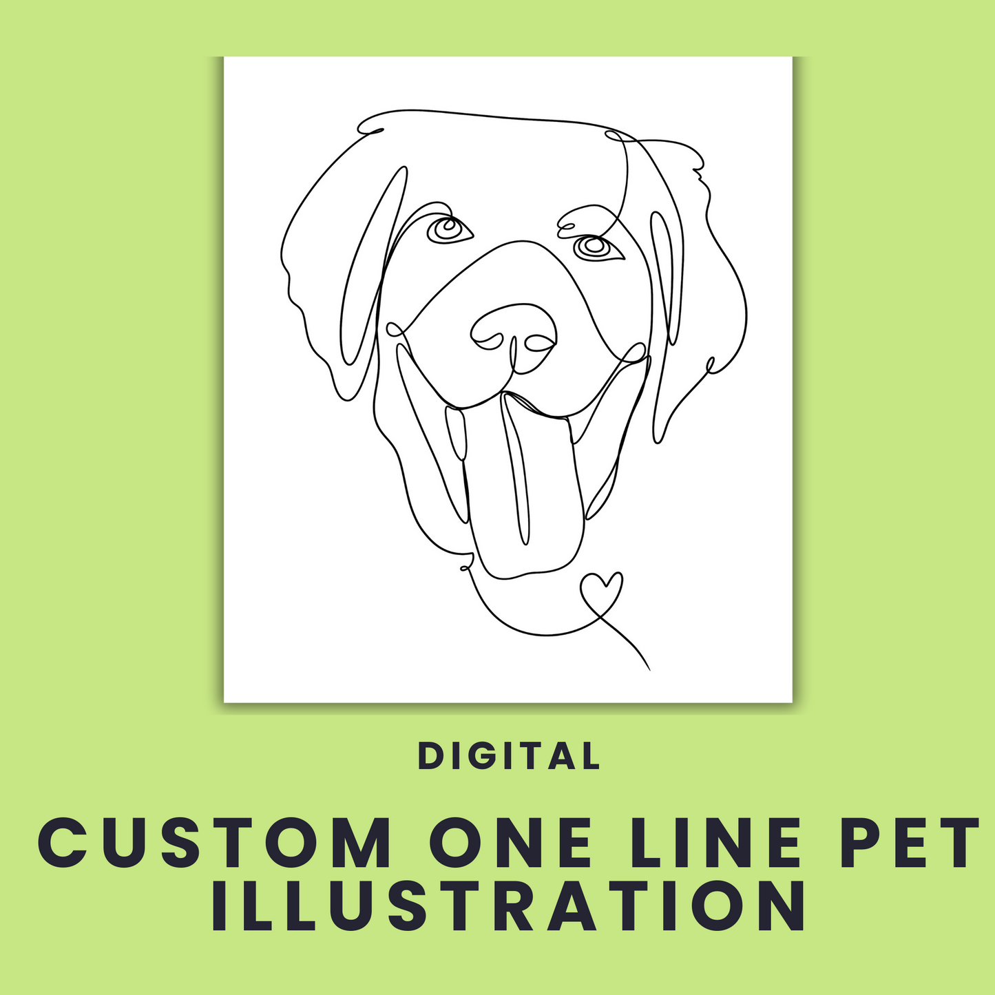 Custom One Line Pet Illustration