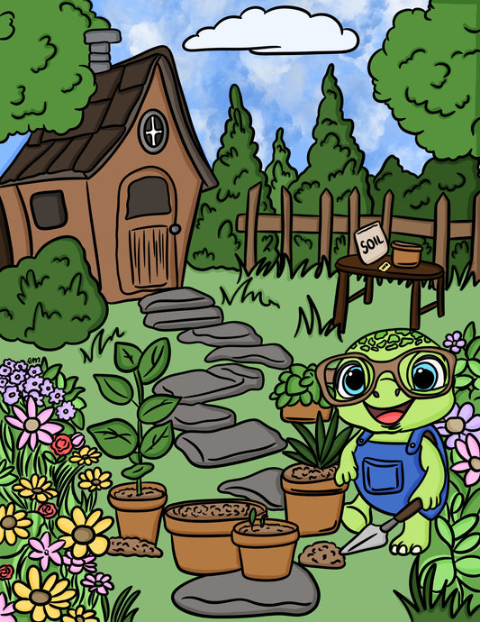 “The One Where Pickles Gardens” Colouring Page