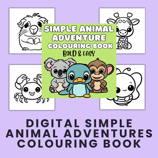 Animal Adventure Colouring Book- DIGITAL