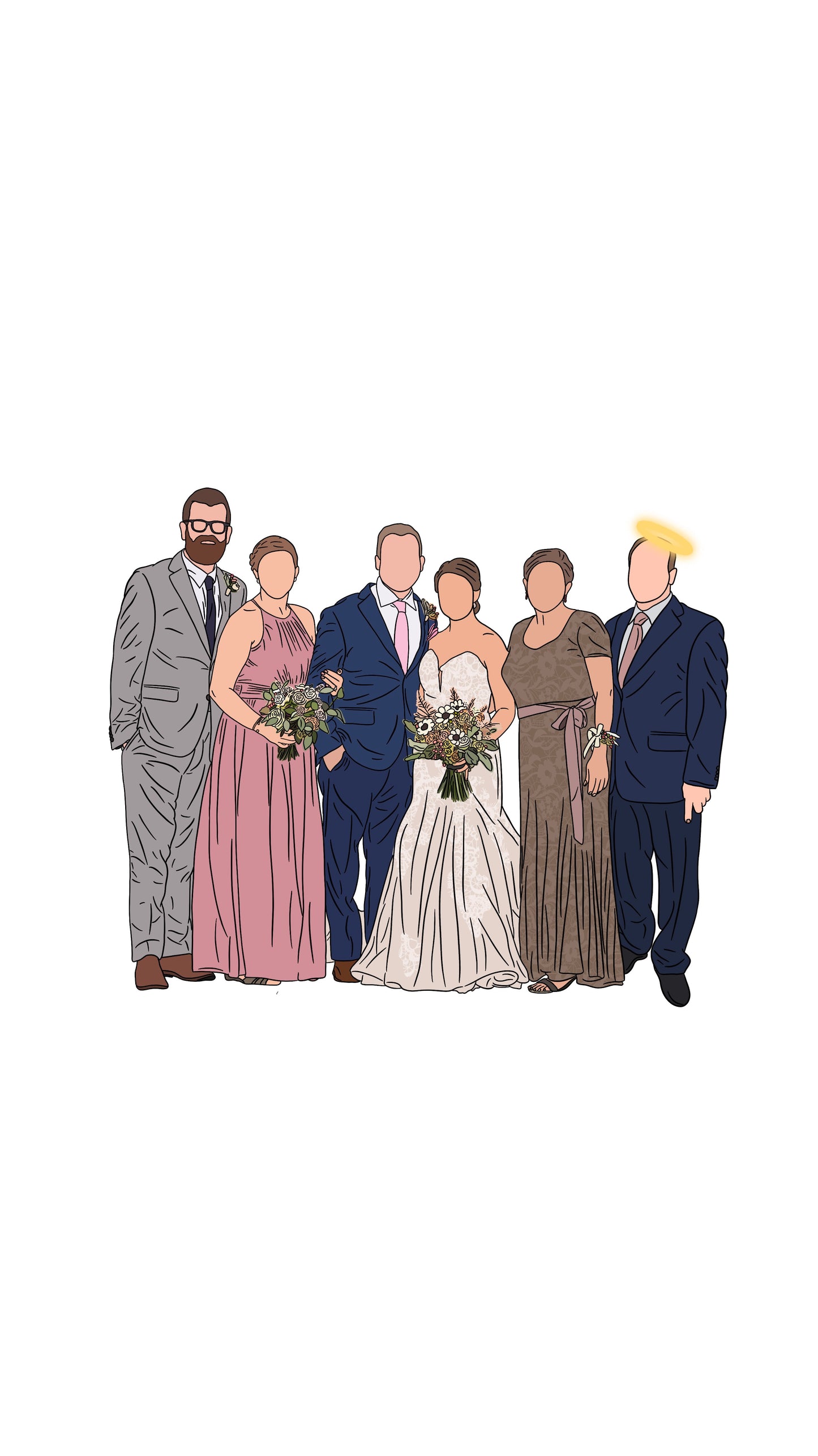A Custom Wedding Memorial Illustration